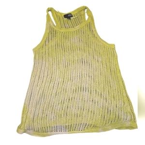 Tye die open knit crochet tank